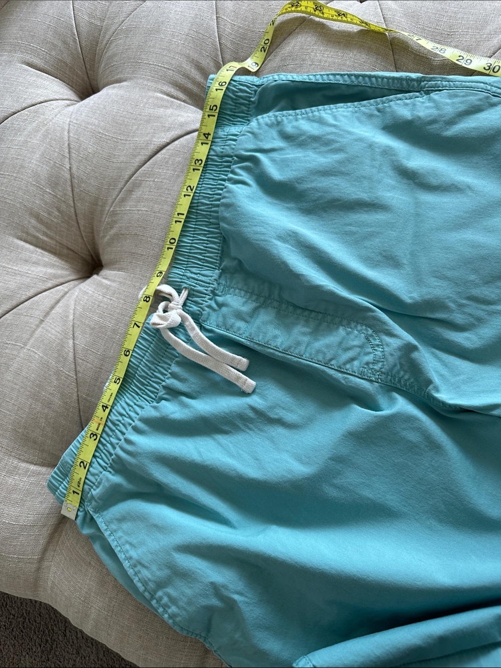 J. Crew Men's Aqua Drawcord Swim Trunks - Picture 4 of 5